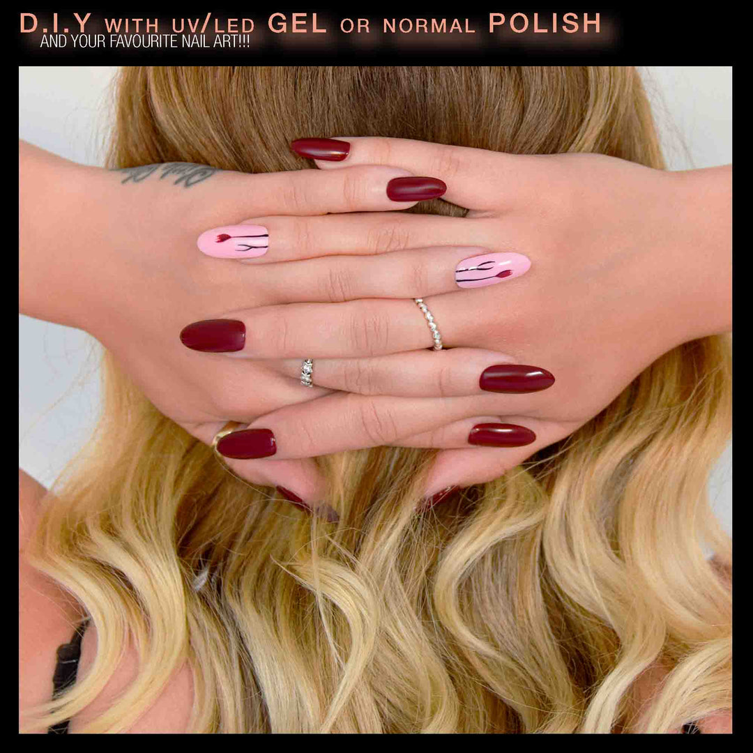OVAL LONG CLEAR NAILS