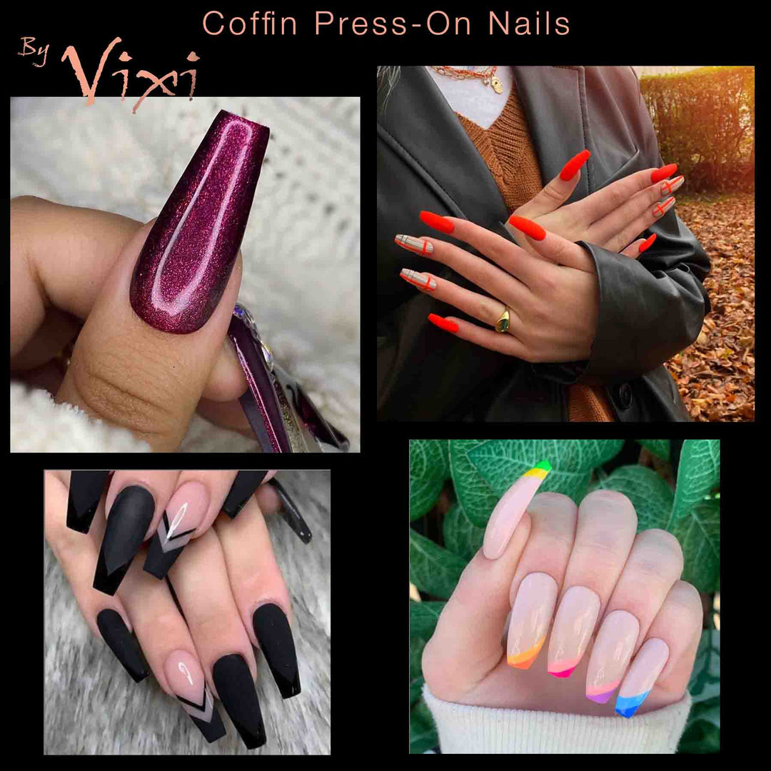 COFFIN LONG OPAQUE NAILS